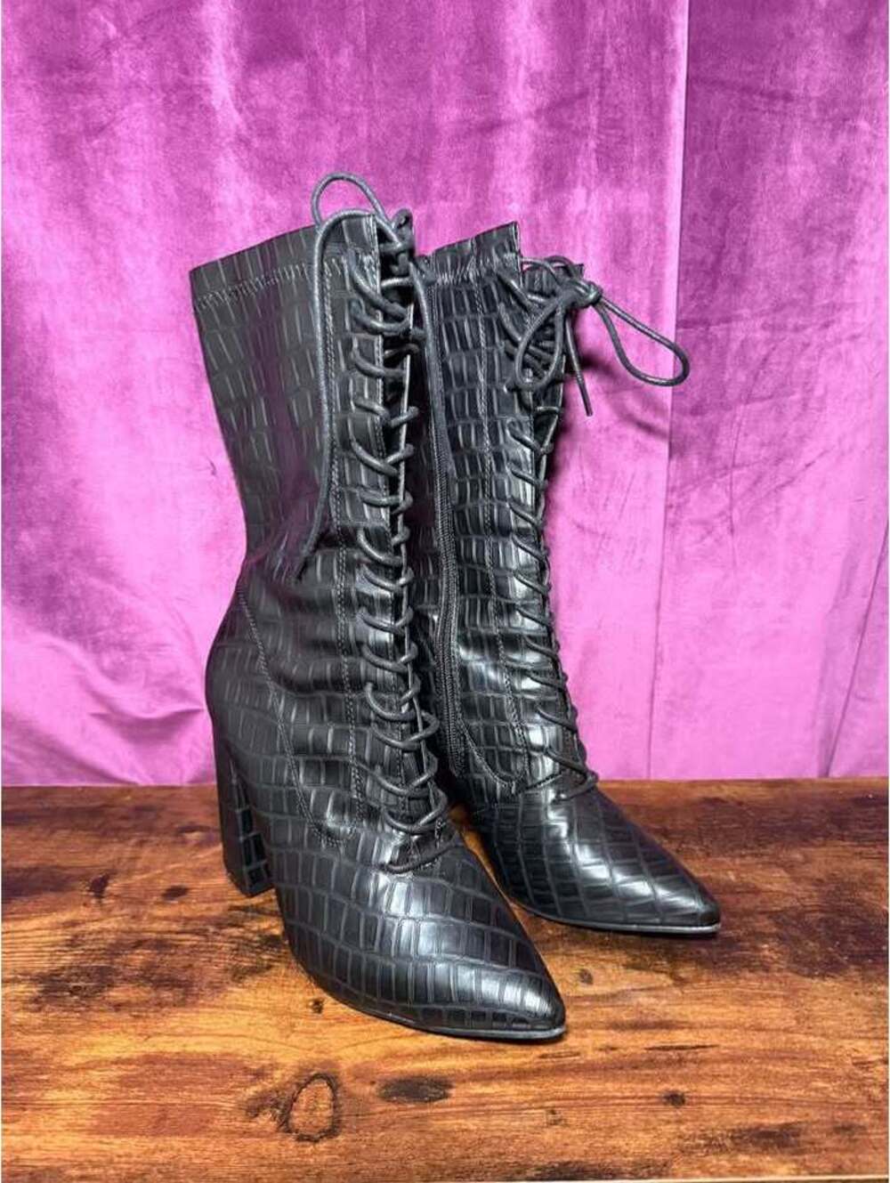 BRAND NEW Nasty Gal Croc Witch Boots Sz 10